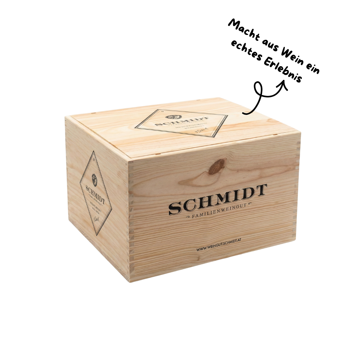 Holzbox für 6 Flaschen